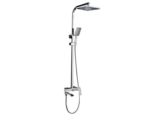 Душова система GAPPO G2407-8, вилив - перемикач на лійку, білий/хром