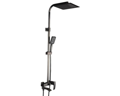 Душова система GAPPO G2407-9, вилив - перемикач на лійку, збройова сталь