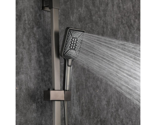 Душова система GAPPO G2407-9, вилив - перемикач на лійку, збройова сталь