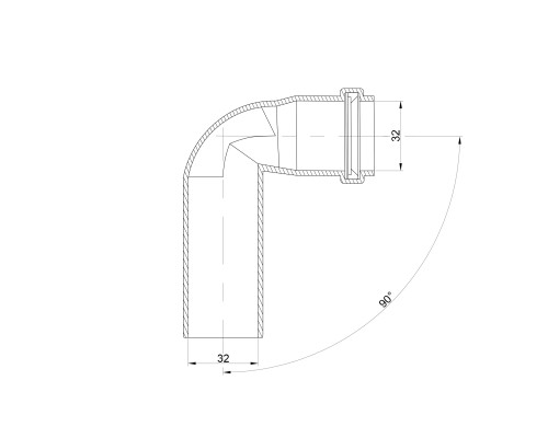 Відвід (коліно)  32*90" VSplast