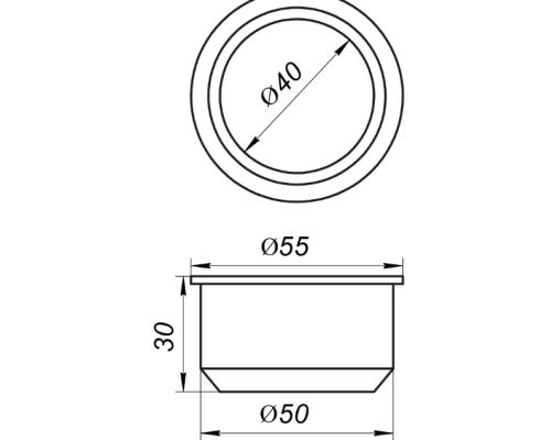 Редукція гумова VSplast 50/40 (чорна)