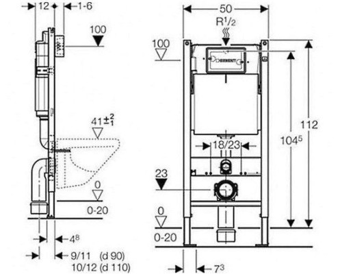 Інсталяція комплект GEBERIT DUOFIX PRO20
