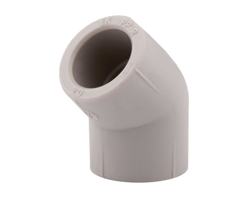 Коліно (кутник сантехнічний) Wavin Ekoplastik ППР 45° 20
